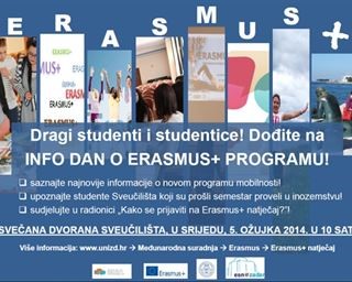 Erasmus+ natječaj za studentsku mobilnost 